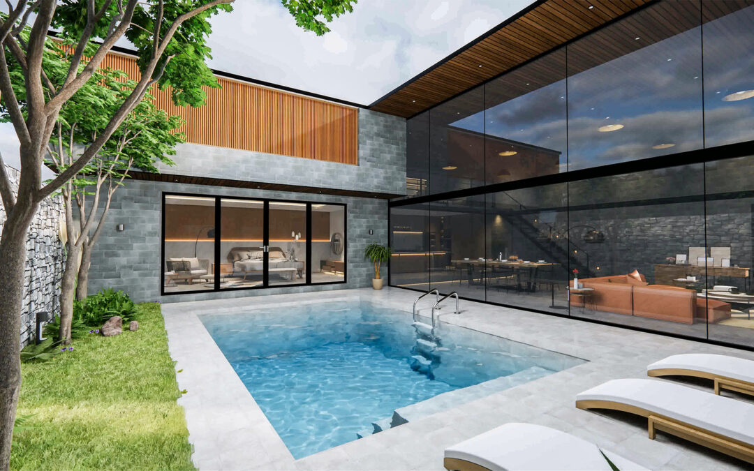 Maison d&rsquo;architecte avec piscine